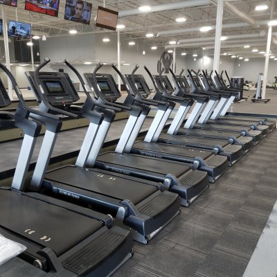 row of treadmills